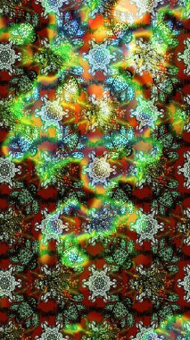 Küçük çiçekteki sevimli çiçek deseni. Raster illüstrasyonu. Çizim.