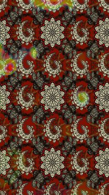 Etnik Mandala süsleme. Kullanılabilir Tekstil, tebrik kartı, boyama kitabı, telefon durumda yazdırma için. Raster kına dövme tarzı. Hint çiçek desenli madalyon desen.