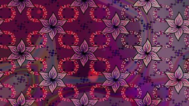 Düz Çiçek Elementleri Tasarımı. Çiçek deseni. Raster güzel kumaş deseni çiziyor. Renkli Bahar Teması çizim şablonu.