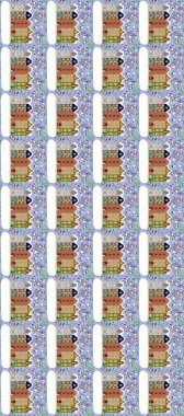 Kartpostallar, duvar kağıtları ya da tatil tasarımı için dekoratif, pürüzsüz desen. Şenlikli konfeti geçmişi olan eski Avrupa konak evlerinin renkli bir çizimi.