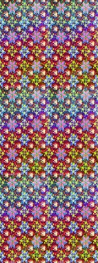 Nazik, sevimli çiçek arkaplanı. Çiçekli karalama şeklinde Raster çiçek deseni. Mavi ve kırmızı renkte çiçekler.