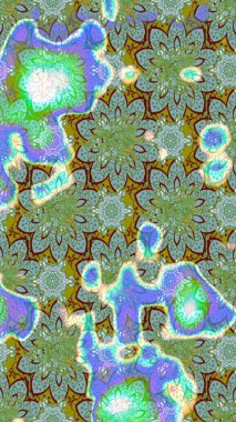 Karalama çiçekleri çizim kalıbı. Raster deseni. Sanat ilham verici ve mavi renkli çiçekler ve arkasında iz bırakıyor. Yeşil ve mavi el çizimi desen.