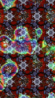 Küçük çiçekteki sevimli çiçek deseni. Kahverengi ve kırmızı renkte çiçekler.