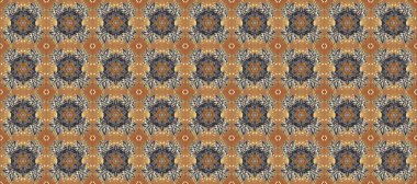 Gri, bej ve kahverengi renklerde altın tekrarlayan elementlerle soyut arkaplan. Kusursuz oryantal klasik altın desen.