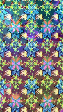 Güzel kumaş deseni. Düz Çiçek Elementleri Tasarımı. Renkli Yaz Temalı eskiz kalıbı. Raster illüstrasyonunda çiçek deseni çizimi.