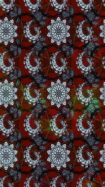 Ev dekoru. Fantezi çiçekli eskiz deseni, doğal duvar kağıdı, çiçek desenli kıvrım çizimi. Paisley el çizimi elementler.