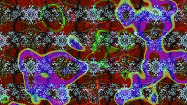 Kahverengi ve kırmızı renkte çiçekler. Yumuşak, bahar çiçekli arka plan. Raster çiçek desenli ve çiçekli..