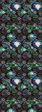 Vadinin gri ve siyah renkli çiçekleri. Raster çiçek desenleri çiziyor..