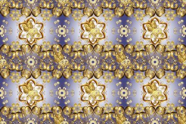 Altın elementli hoş renkler. Çiçek desenli altın metal. Raster altın çiçek süsü brokar kumaş ve cam desenli. Kusursuz altın desen.