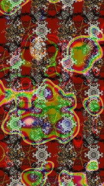 Tekstil, kumaş, kapaklar, duvar kağıtları, baskı, naylon, koleksiyon defteri, örgü, dekupaj için güzel bir eskiz. Küçük kırmızı ve kahverengi çiçeklerle oldukça kaliteli besin torbası deseni.