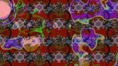 Güzel kumaş deseni. Raster illüstrasyonu. Güzel karalamalı çiçek desenli çizim. Küçük çiçekte sevimli çiçek deseni var..