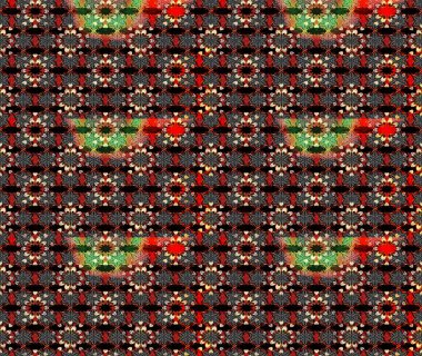 Tekstil, kumaş, kapaklar, duvar kağıtları, baskı, naylon, koleksiyon defteri, örgü, dekupaj için güzel bir eskiz. Küçük siyah ve kırmızı çiçeklerle oldukça eski bir besin torbası deseni.