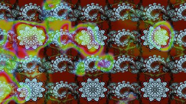 Çiçekli yumuşak bir eskiz şekli. Raster illüstrasyonu. Tarafsız ve kahverengi renklerde bahar çiçekleri. Raster çiçekleri klasik tarzda resmedilir..