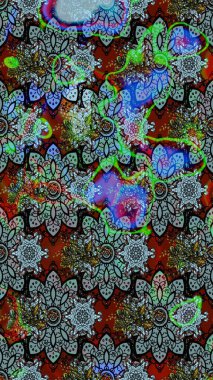 Çiçek desenli eskiz, darbeler, sıçramalar, yaz çiçekleri. Raster illüstrasyonu. Mavi ve siyah renkte çiçekler.