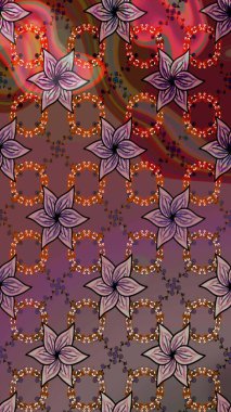 Raster illüstrasyonu. Klasik tropikal doğal elementlerin suluboya seti. Egzotik çiçekler, botanik parlak klasik doğa kahverengi ve mor renkler.