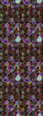 Robot resim. Küçük çiçekte güzel bir desen. Motley illüstrasyonu. Moda baskıları için zarif bir şablon. Küçük renkli çiçekler. Çiçekli bahar çiçekleri.