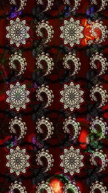 Dekorasyon ve tasarım için güzel bir desen. Suluboya çizim kalıbı. Moda baskısı. Eski model. Raster illüstrasyonu. Çiçeğin suluboya çizimlerinin zarif deseni.