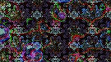 Arkaplan dokusu, duvar kağıdı, siyah ve gri renkli çiçek teması. Kabile sanatı boho baskısı, klasik çiçek arkaplanı. Soyut etnik raster çizim kalıbı.