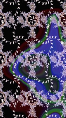 Siyah renkler üzerine çiçek desenli eskiz, el yapımı papatyalar, papatyalar. Tekrarlayan çiçek arkaplanı, zarif siyah çiçekler duvar kağıdı..