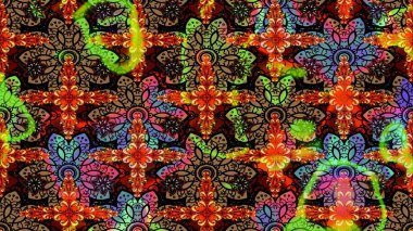 Raster resim. Çiçek desenli çiçek ve yaprakları ile. Sevimli küçük çiçek desenle.