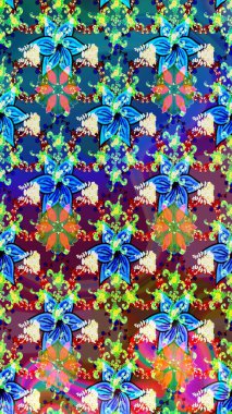 Yumuşak fayans. Paketleme, tekstil, duvar kâğıdı için çiçek eskizi. Klasik çiçek desenli. Yumuşak pamuk tasarımı. Raster taze dokusu.