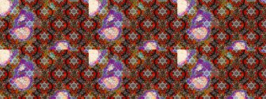 Raster - stok. Eskiz arkaplan modeli. Yapraklı çiçekler ve papatya çiçekleri kahverengi ve gri renklerde.