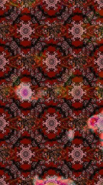 Renkli Bahar Teması eskiz kalıbı. Raster. Düz Çiçek Elementleri Tasarımı.