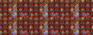 Raster illüstrasyonu. Kahverengi ve kırmızı renkte çiçekler. Düz Çiçek Elementleri Tasarımı. Renkli Bahar Teması eskiz kalıbı. Çiçekli çiçek deseni, suluboya..