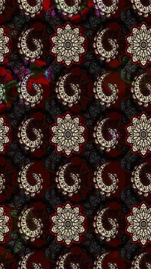 Suluboya tarzında siyah ve kahverengi renkte çiçekler. Raster illüstrasyonunda çiçek deseni çizimi.