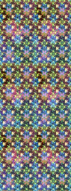 Çizim çiçek deseni duvar kâğıdı olarak kullanılabilir. Mavi ve kahverengi renkte çiçekler. Raster illüstrasyonu.