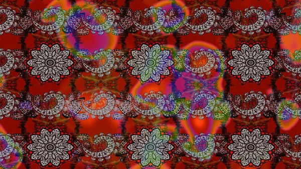 Kırmızı ve kahverengi renkte çiçekler. Yumuşak, bahar çiçekli arka plan. Raster çiçek desenli ve çiçekli..