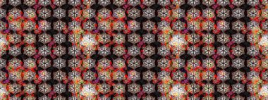 Hediye ambalaj kağıdı, tebrik kartları, posterler ve pankart tasarımı. Siyah ve kahverengi renkte çiçekler. Raster düz çiçek çizim deseni.