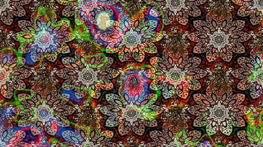 Hoş bir çiçek geçmişi var. Raster illüstrasyonu. Güzel kumaş deseni. Küçük çiçekte çizim deseni.