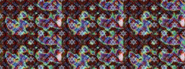 Raster illüstrasyonundaki çiçek desenli çizim. Kahverengi ve gri renkli çiçekler. Düz Çiçek Elementleri Tasarımı. Renkli Bahar Teması çizim şablonu.