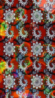 Küçük çiçekli şirin bir desen. Çiçek ve yapraklı çiçek deseni. Raster illüstrasyonu.