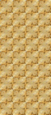 Kusursuz oryantal klasik altın desen. Sarı, nötr ve bej renklerde altın tekrarlayan elementler içeren Raster soyut arka planı.