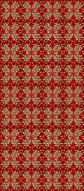 Raster oriental ornament. Seamless golden pattern. Golden pattern on brown, red and beige colors with golden elements.
