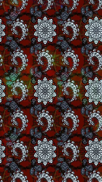 Ev dekoru. Fantezi çiçekli eskiz deseni, doğal duvar kağıdı, çiçek desenli kıvrım çizimi. Paisley el çizimi elementler.