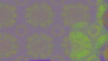 Renkli unsurlarla hareketli arka plan görüntüleri. Çiçekler. Eski model. Bayrak tarzı. Video kaydı. Şablon. Döngü. Kusursuz..