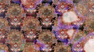 Renkli unsurlarla hareketli arka plan görüntüleri. Çiçekler. Eski model. Bayrak tarzı. Video kaydı. Şablon. Döngü. Kusursuz..