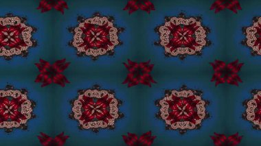 Renkli unsurlarla hareketli arka plan görüntüleri. Çiçekler. Eski model. Bayrak tarzı. Video kaydı. Şablon. Döngü. Kusursuz..