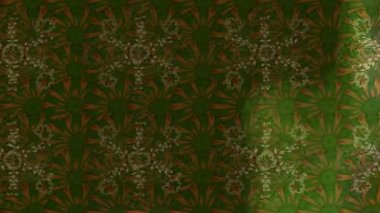 Renkli unsurlarla hareketli arka plan görüntüleri. Çiçekler. Eski model. Bayrak tarzı. Video kaydı. Şablon. Döngü. Kusursuz..