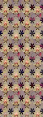 Modern çiçek arkaplanı. Moda baskıları için zarif bir şablon. Halk tarzı. Parlak renkli çiçekleri olan ve bej ve nötr renklerde yaprakları olan muhteşem bir çiçek deseni..