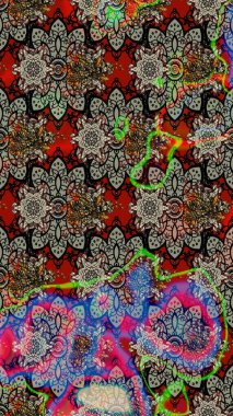 Raster illüstrasyonundaki çiçek desenli çizim. Suluboya tarzında gri ve siyah renkte çiçekler.