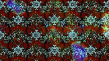 Çiçekler suluboya tarzında kahverengi ve kırmızı renklerde. Raster illüstrasyonunda çiçek deseni çizimi.