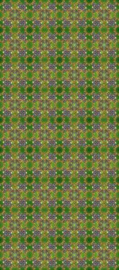 Barok tarzında duvar kağıdı tasarımı için kusursuz damaske deseni arkaplanı. Süslü raster dekorasyonu. Altın desenli yeşil, gri ve kahverengi altın elementli.