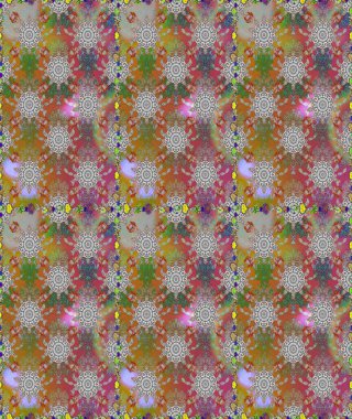 Raster illüstrasyonunda kusursuz çiçek deseni. Suluboya tarzında gri ve kahverengi renkte çiçekler.