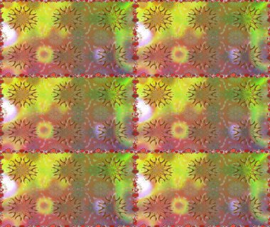 Amazing collage paradise style for floral design. Blossom lilies seamless background. Bright floral collage blossom flowers brown and neutral.