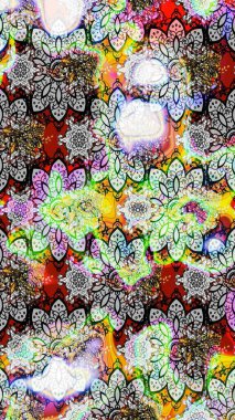 Moda baskıları için zarif bir şablon. Motley illüstrasyonu. Tarafsız ve gri çiçekli bahar çiçekleri. Küçük çiçekte güzel bir desen. Küçük renkli çiçekler..