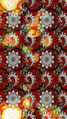 Karşılama ya da düğün geçmişi olarak kullanılabilir. Paket kağıdı için en iyisi. Kırmızı ve kahverengi lale çiçekli Raster eskiz deseni. Doğal kozmetik ürünleri, parfüm, çiçekçi dükkanı için bahar ihalesi tasarımı.